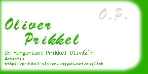 oliver prikkel business card